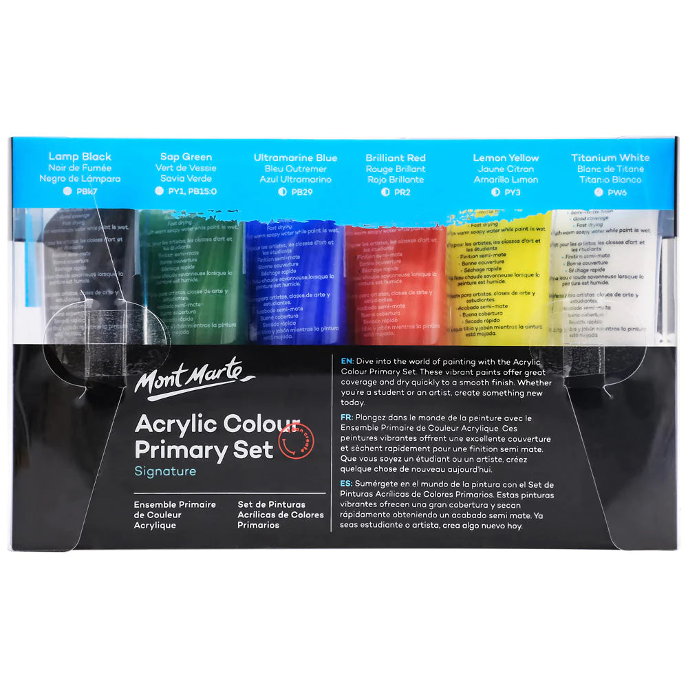 Acrylic Colour Primary Set Signature 6pc x 50ml (1.07 US fl.oz)