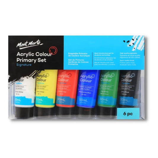 Acrylic Colour Primary Set Signature 6pc x 50ml (1.07 US fl.oz)